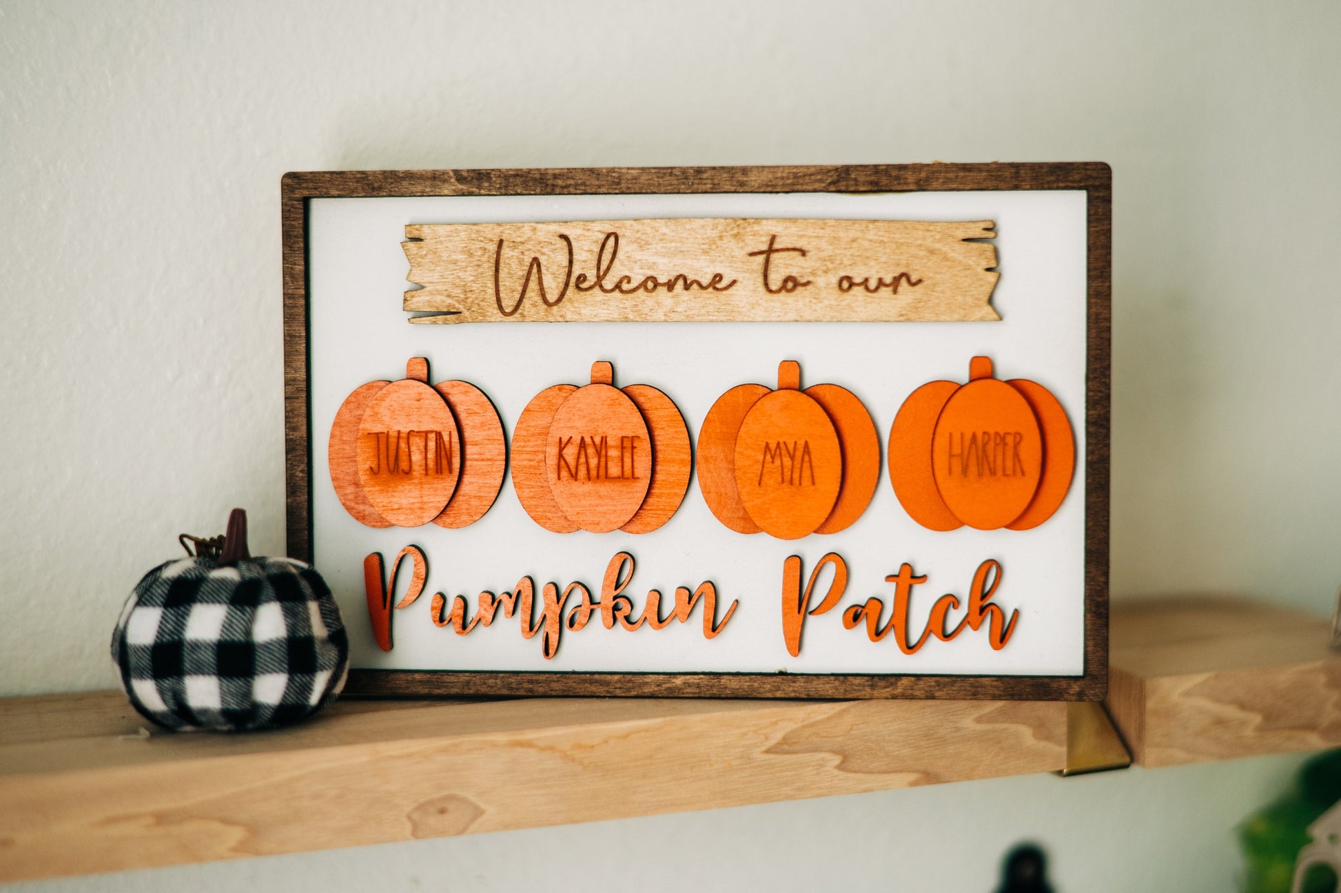 Welcome to our patch - Personalized Family Fall Decor - Personalized Pumpkin Signs - Farmhouse Fall Decor - Fall Signs - Pumpkin Patch Signs