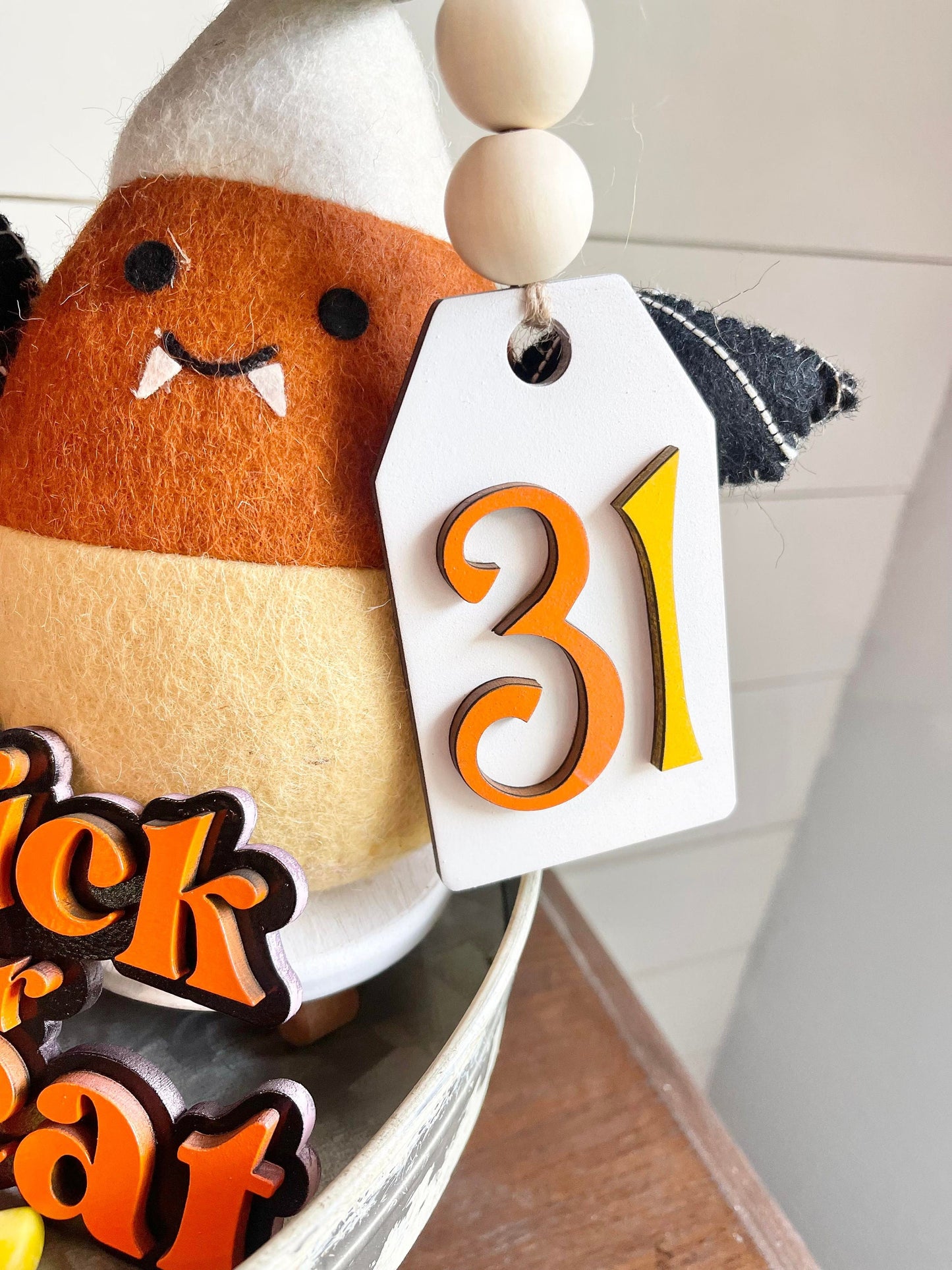 Candy Corn Tiered Tray - Candy Corn Tray Decor - Halloween Tiered Trays - Halloween Decor - Halloween Tiered Tray Bundles - Candy Corn Decor