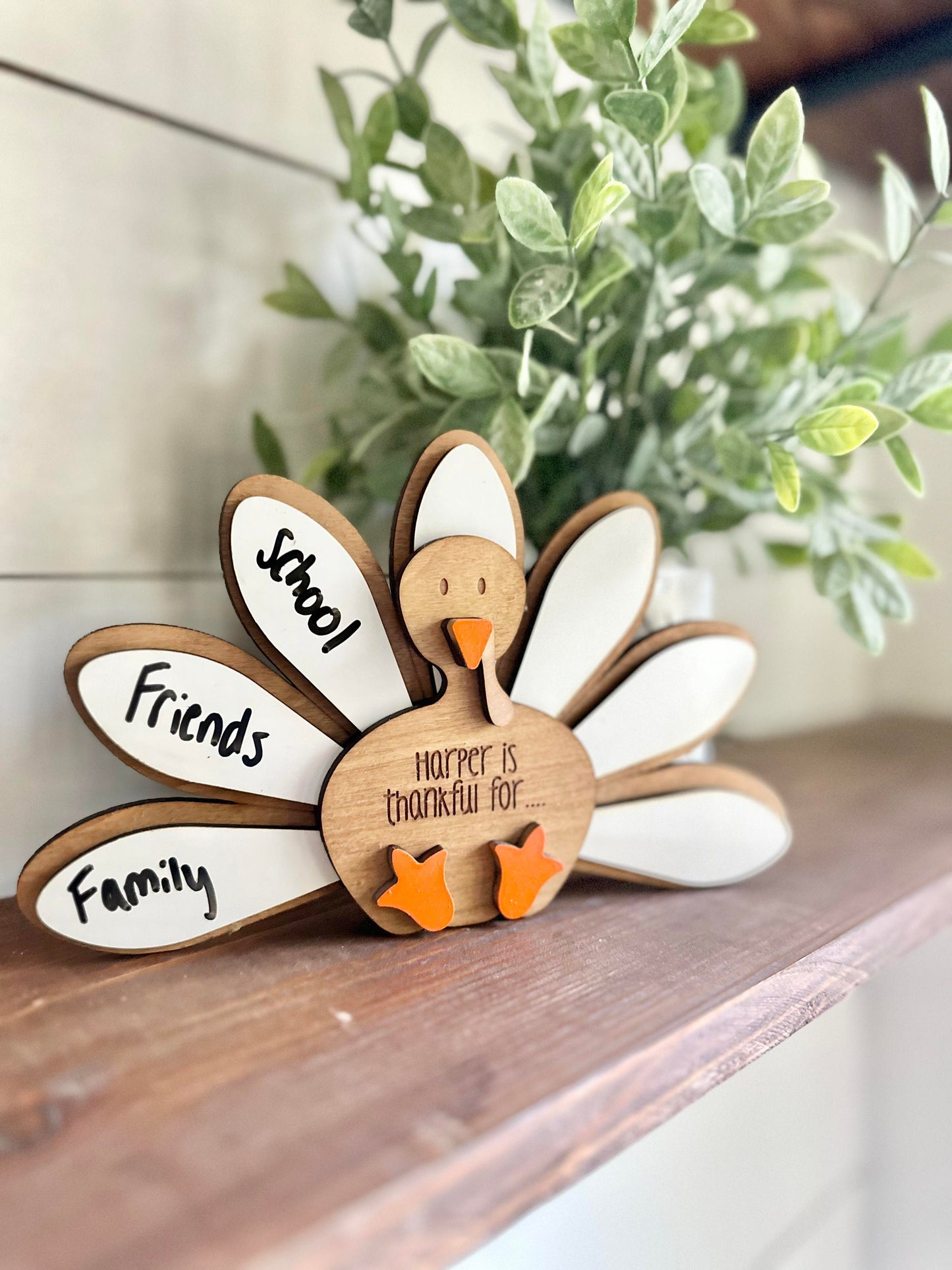 Thankful Turkey for Kids, Thankful Turkey for Families, Thanksgiving Table Decor, Thanksgiving Decor