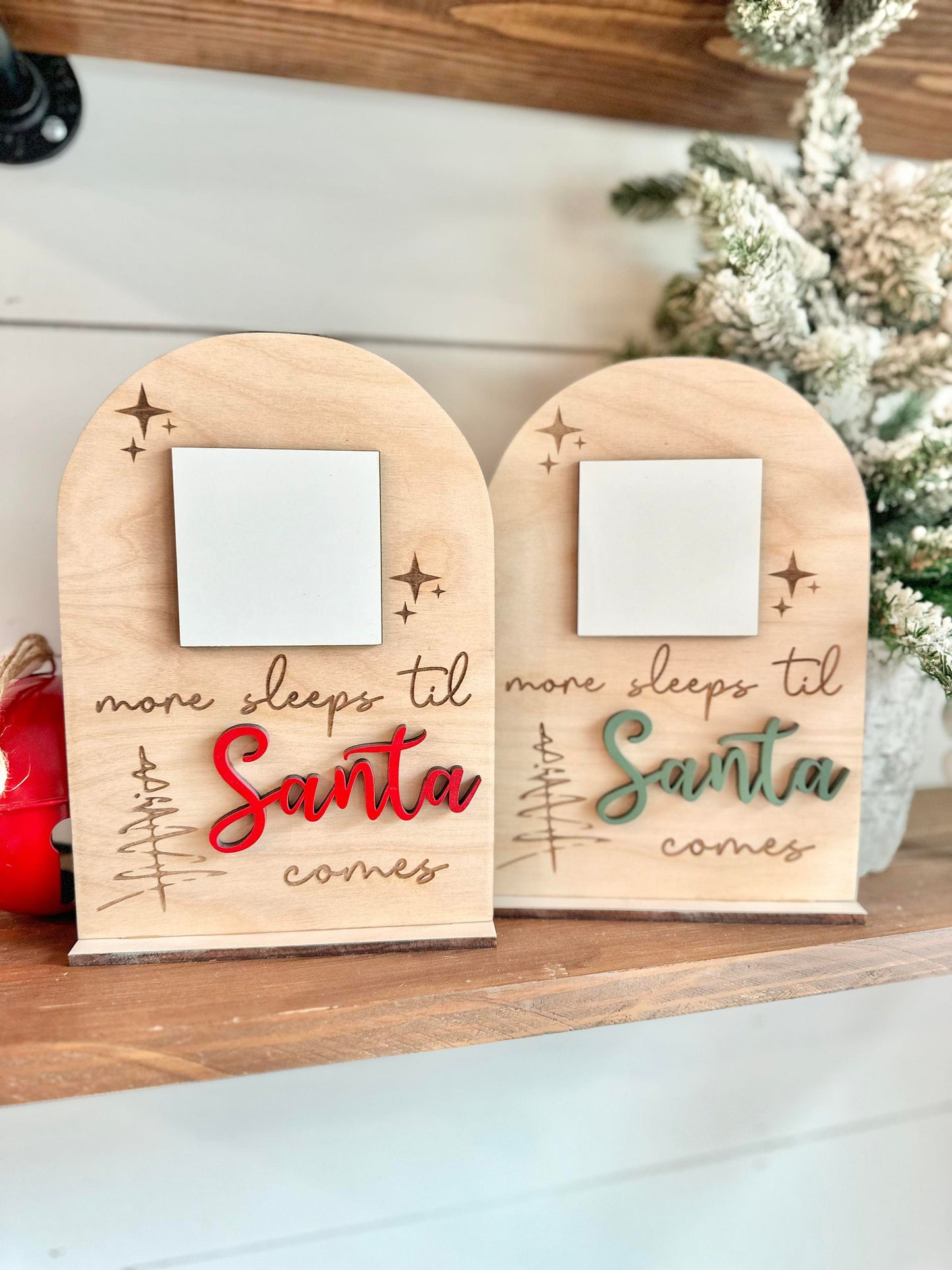 Christmas Countdown Sign, Santa Countdown, Christmas Countdown, Sleeps till Santa Comes Dry Erase Sign