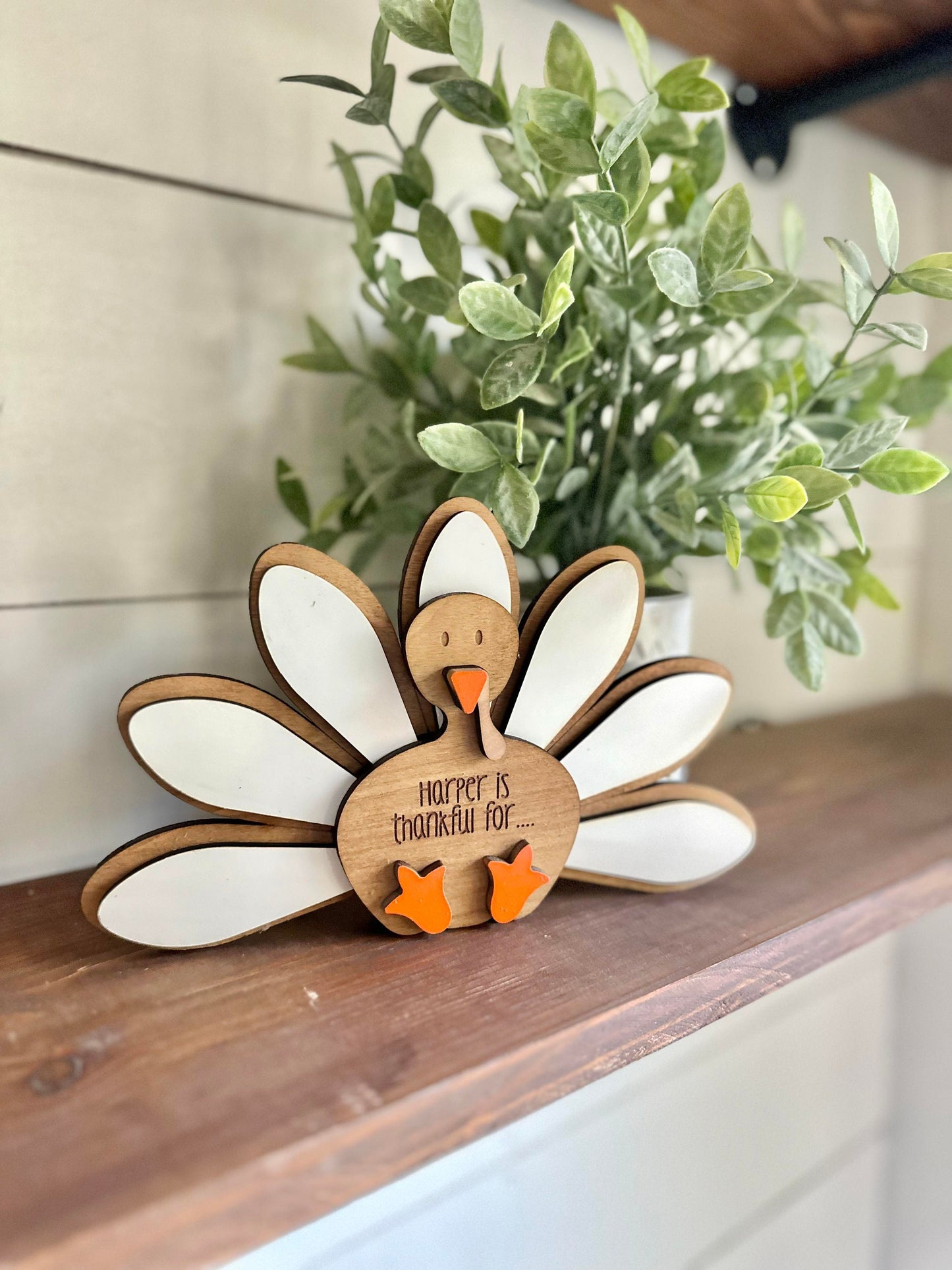 Thankful Turkey for Kids, Thankful Turkey for Families, Thanksgiving Table Decor, Thanksgiving Decor