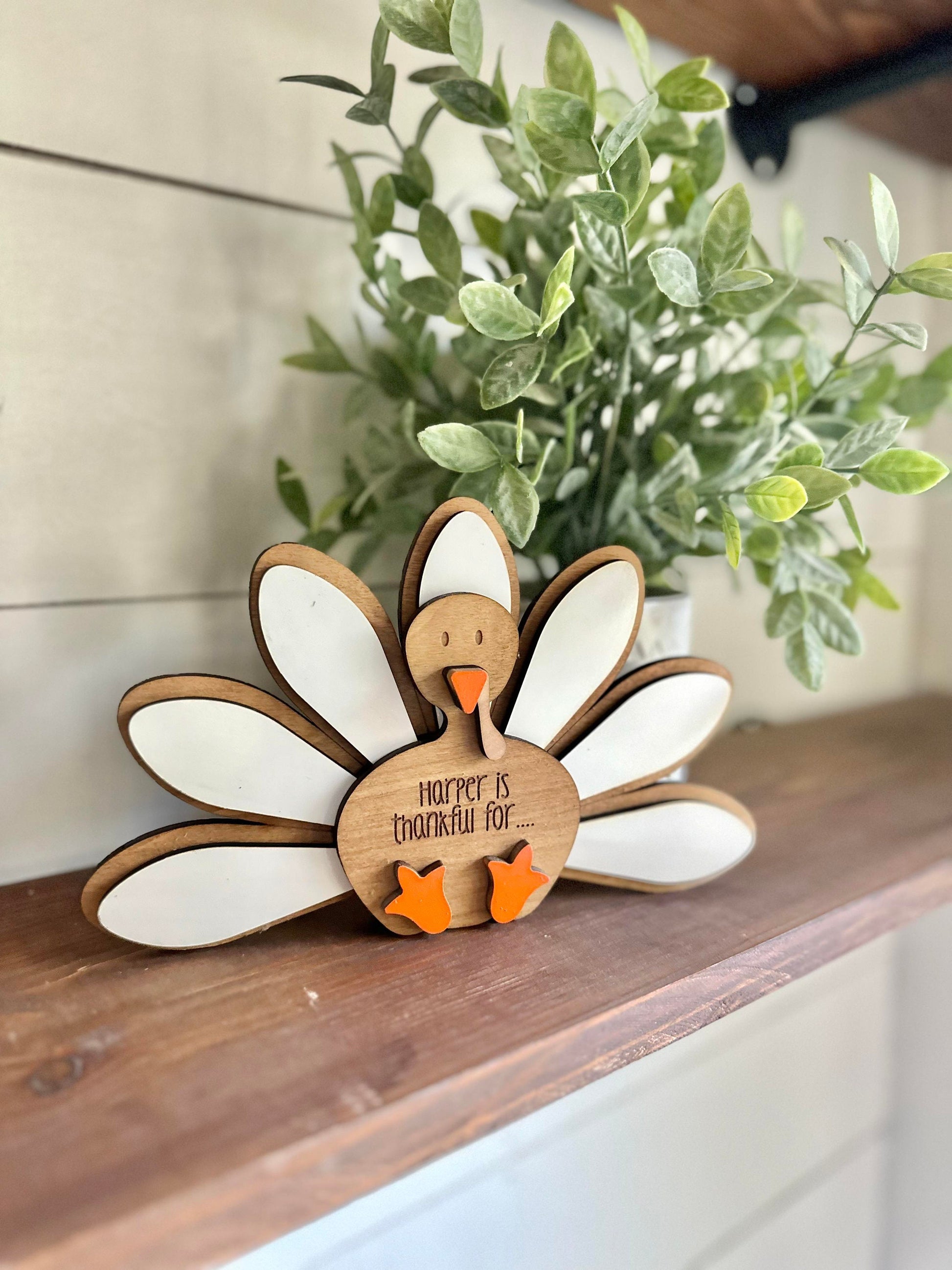 Thankful Turkey for Kids, Thankful Turkey for Families, Thanksgiving Table Decor, Thanksgiving Decor