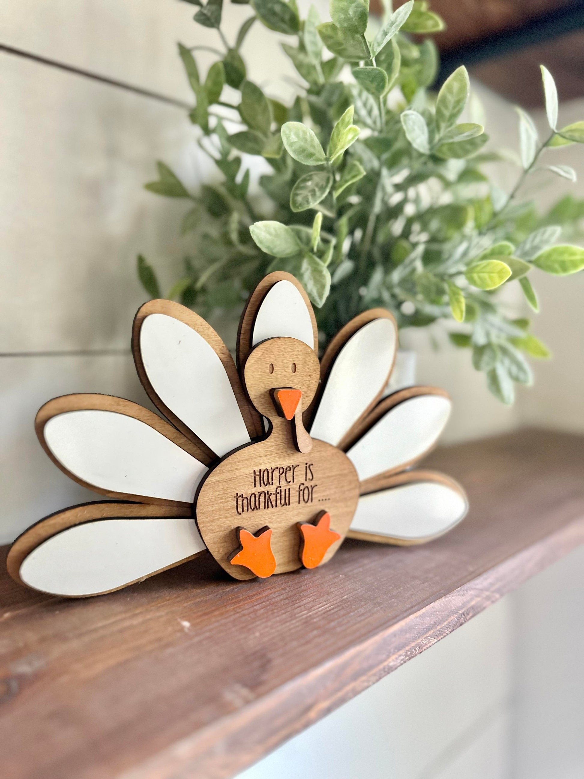 Thankful Turkey for Kids, Thankful Turkey for Families, Thanksgiving Table Decor, Thanksgiving Decor