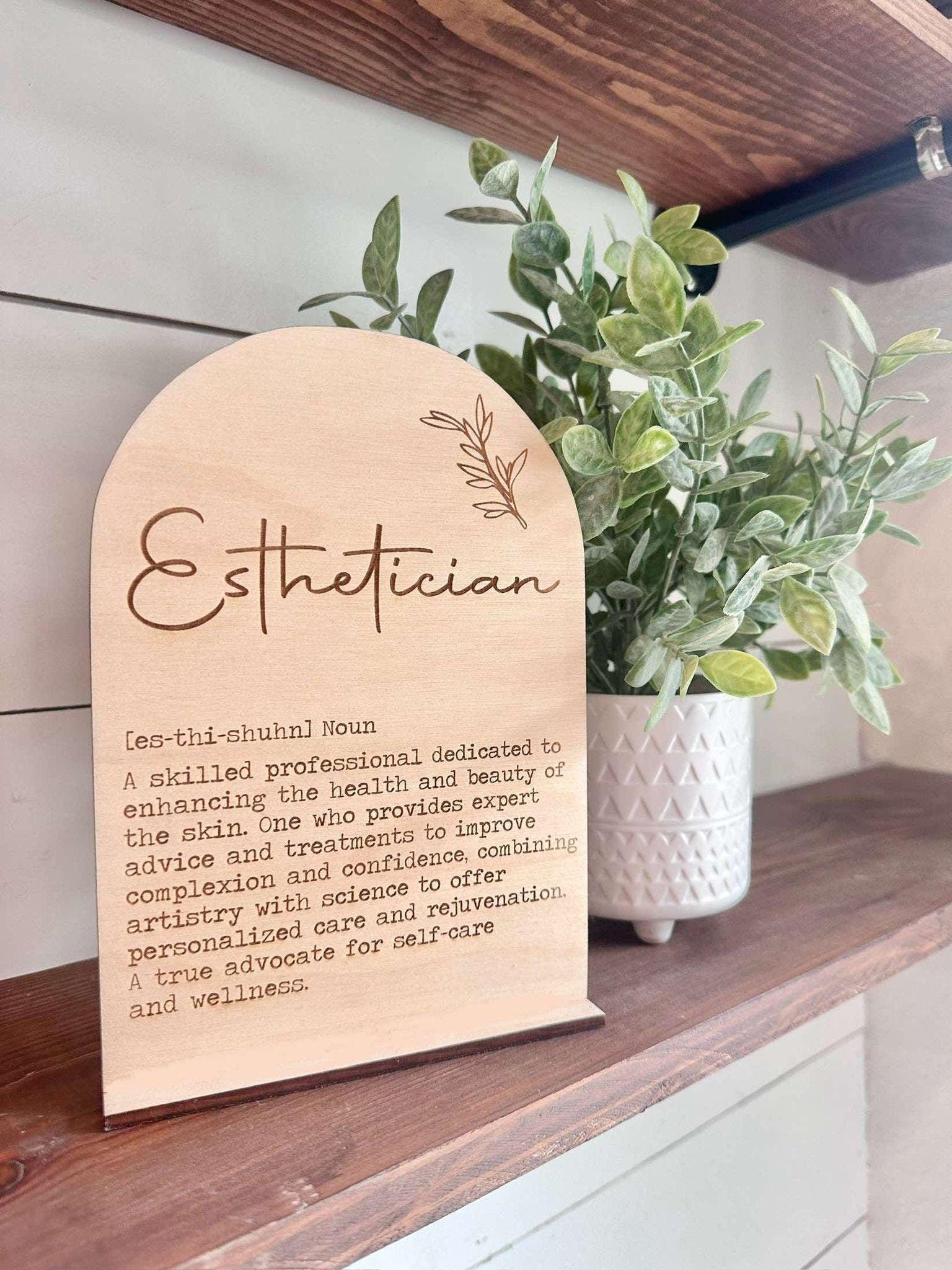 Esthetician Definition Sign, National Esthetician Day Gift, Esthetician Gift