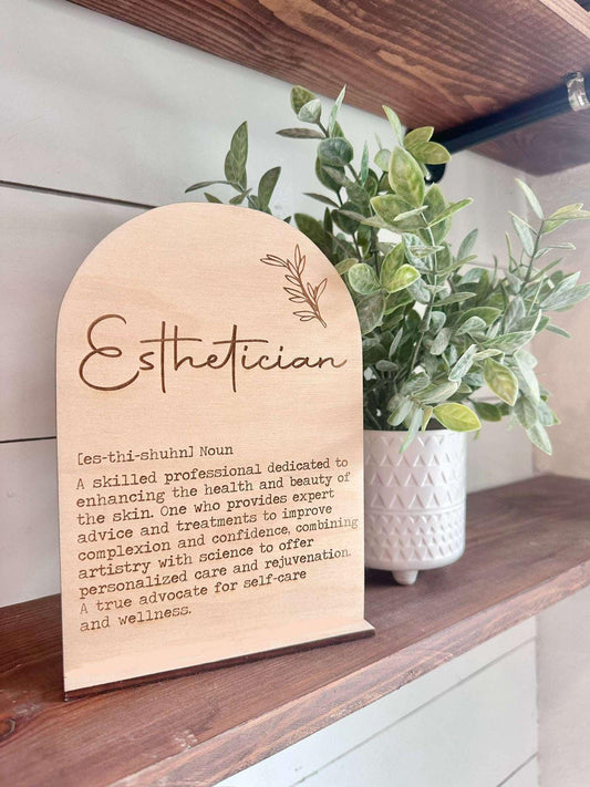 Esthetician Definition Sign, National Esthetician Day Gift, Esthetician Gift