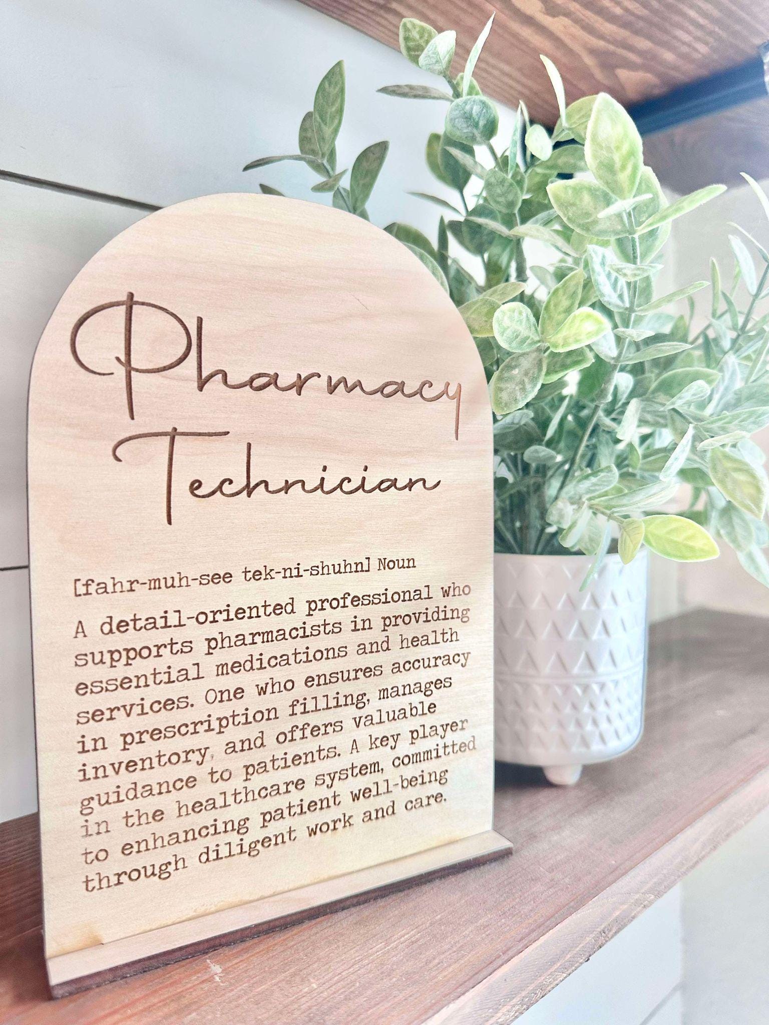 Pharmacy Technician Definition Sign, National Pharmacy Technician Day Gift, Pharmacy Technician Gift