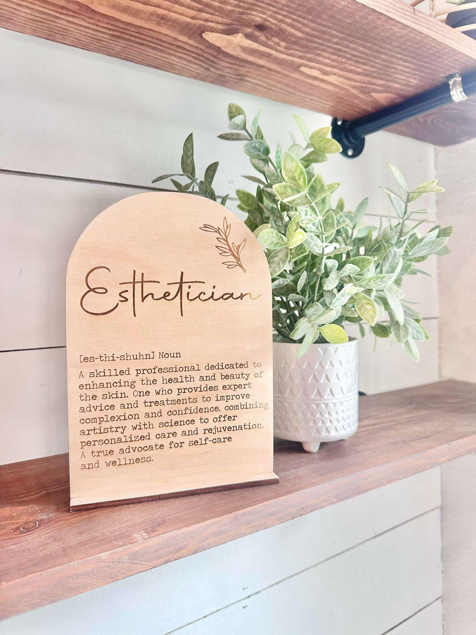 Esthetician Definition Sign, National Esthetician Day Gift, Esthetician Gift