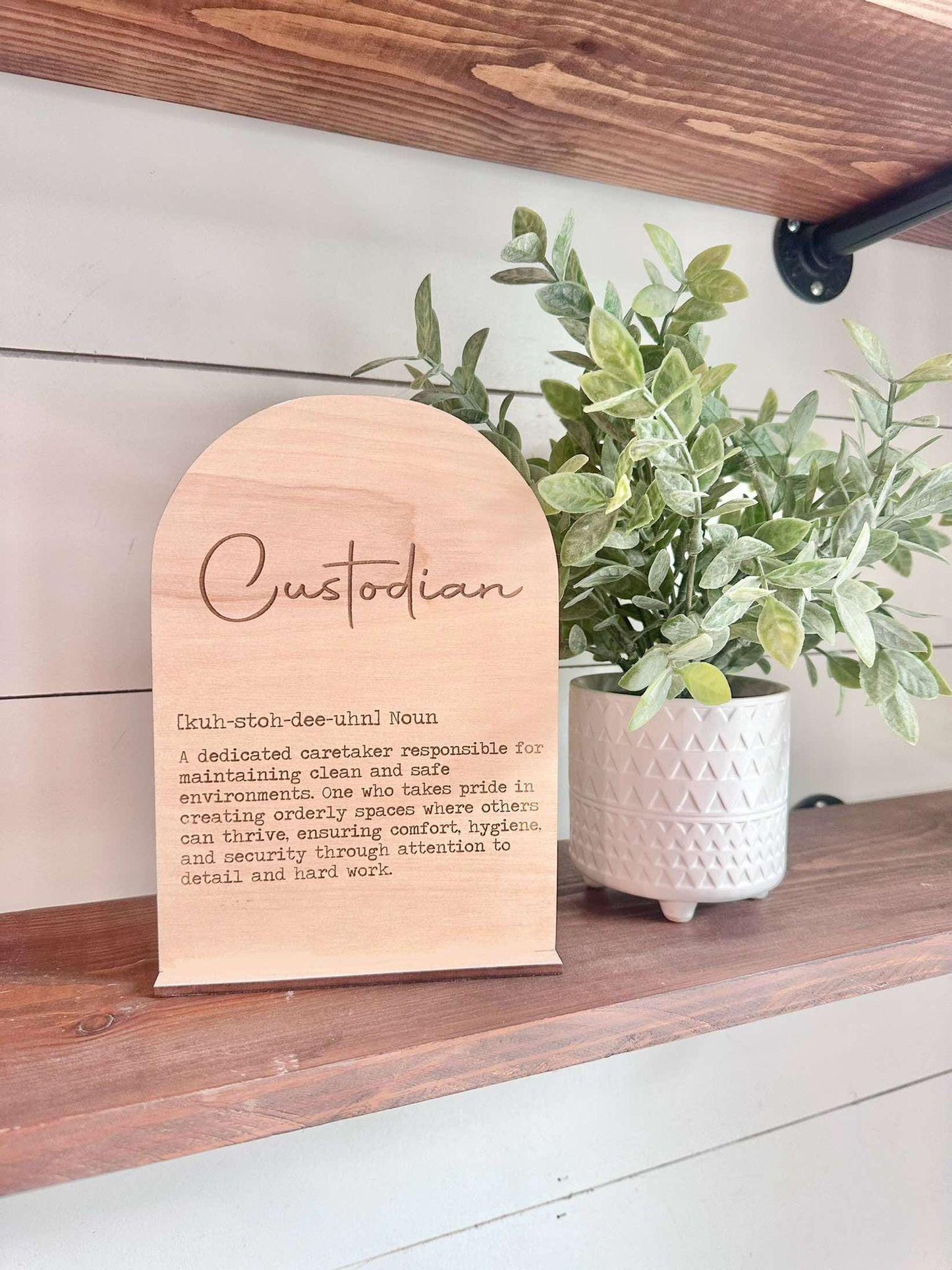 Custodian Definition Sign, National Custodian Day Gift, Custodian Gift