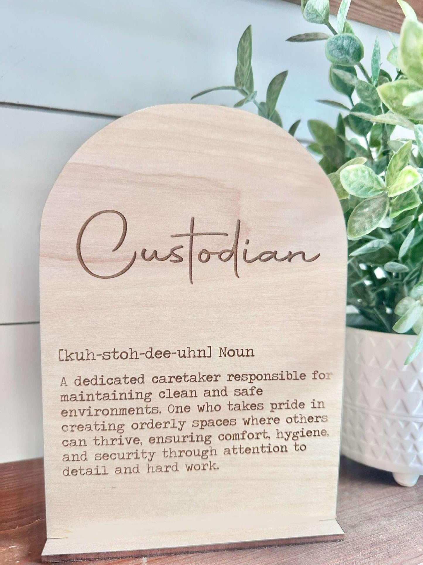 Custodian Definition Sign, National Custodian Day Gift, Custodian Gift