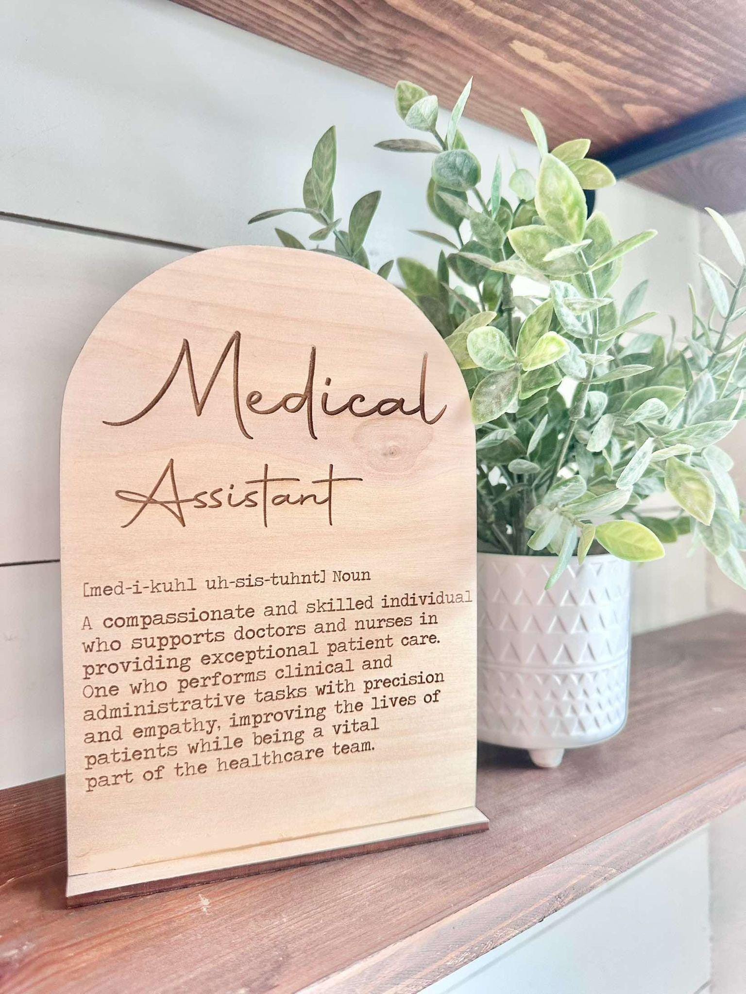 Medical Assistant Definition Sign, National Medical Assistant Day Gift, Medical Assistant Gift