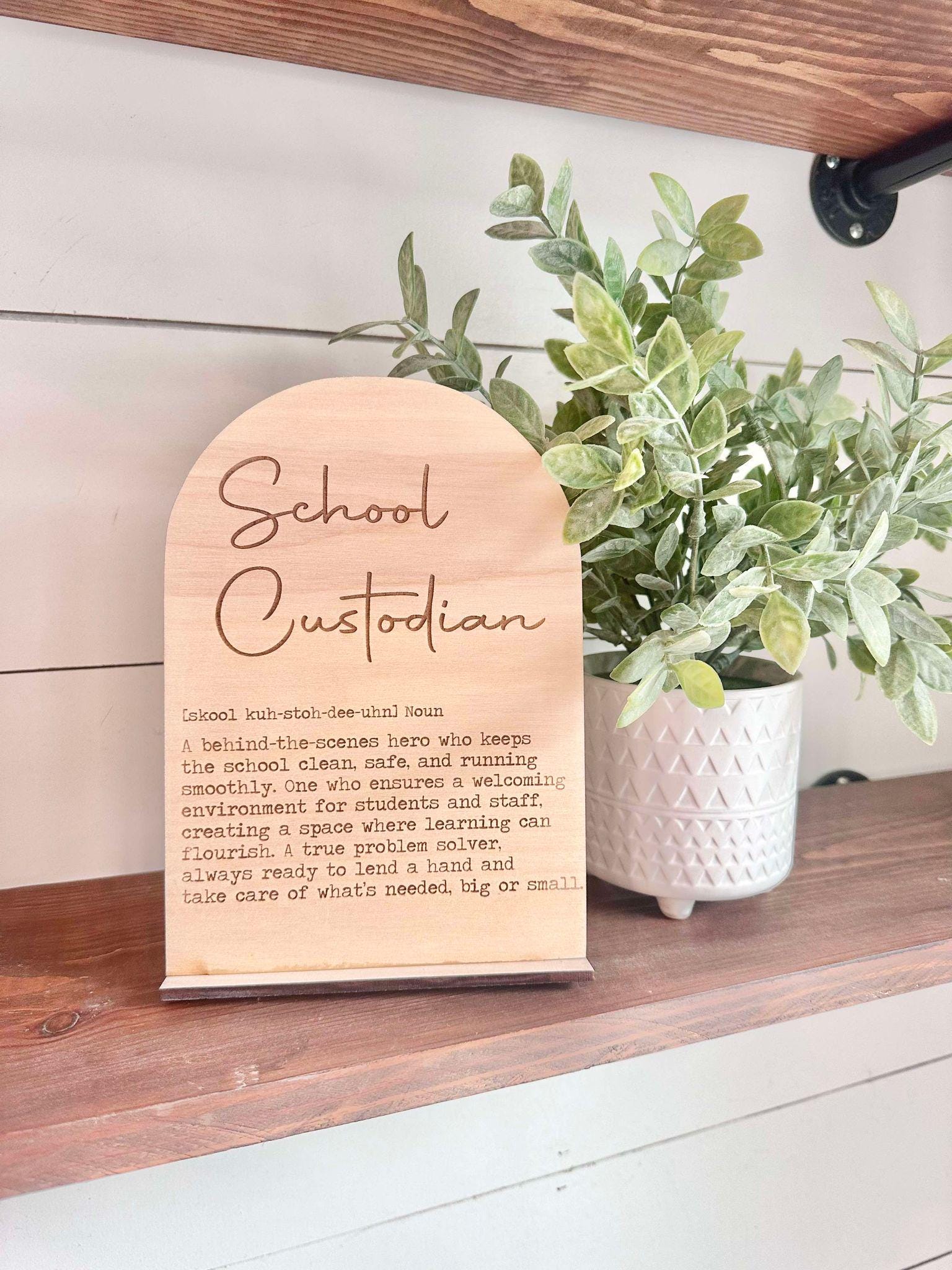 School Custodian Definition Sign, National Custodian Day Gift, School Custodian Gift