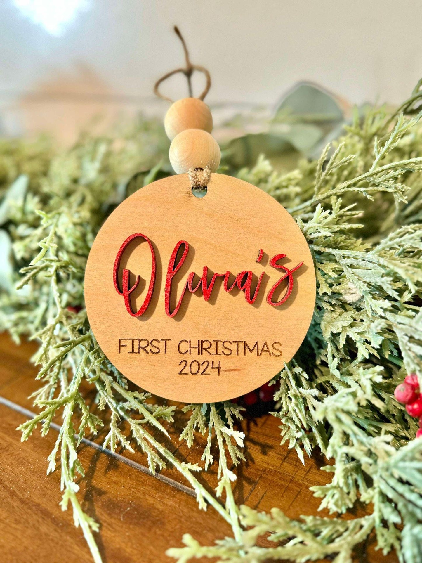 Baby's First Christmas Ornament, Personalized Baby Ornament 2024