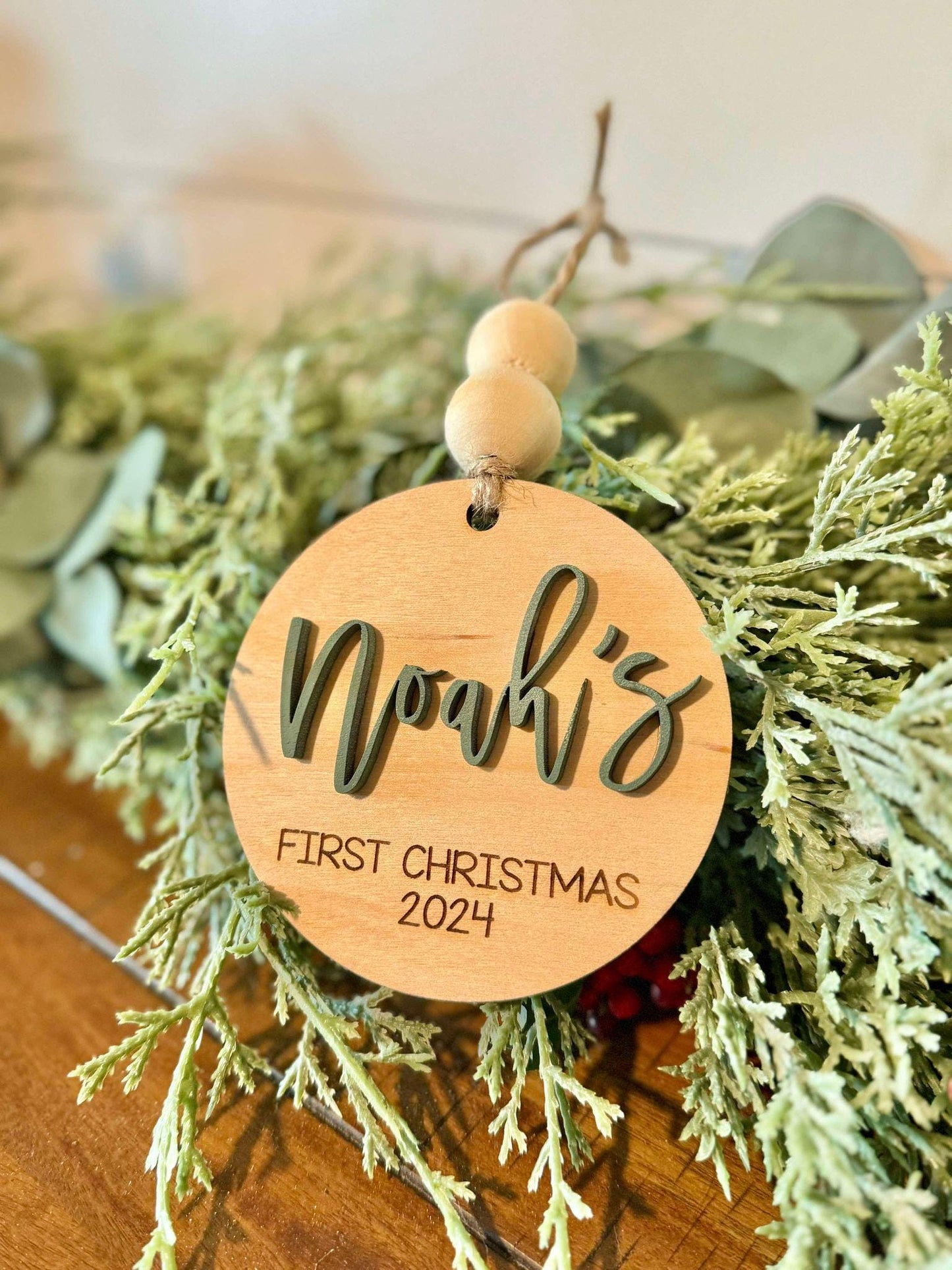 Baby's First Christmas Ornament, Personalized Baby Ornament 2024
