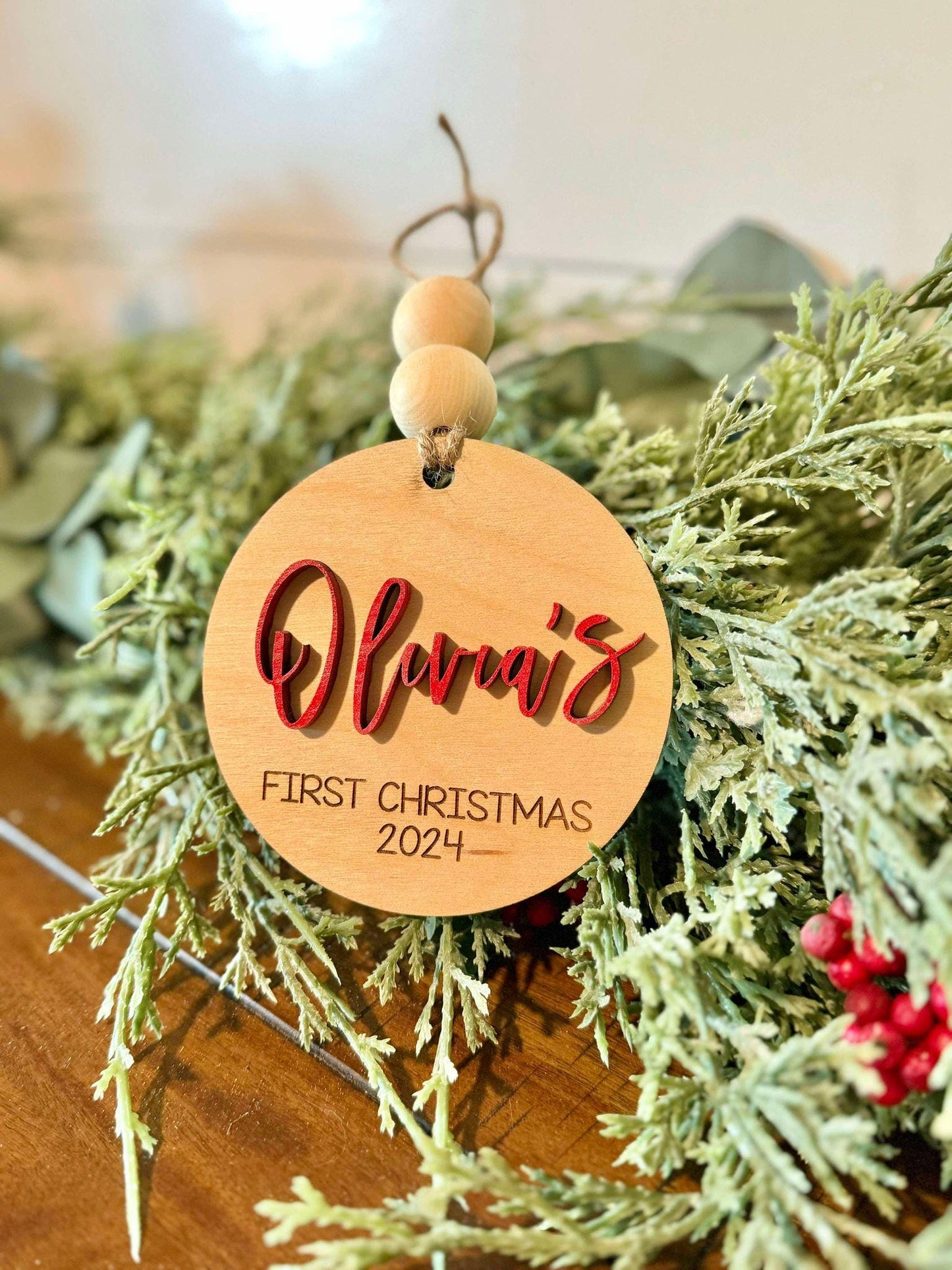 Baby's First Christmas Ornament, Personalized Baby Ornament 2024