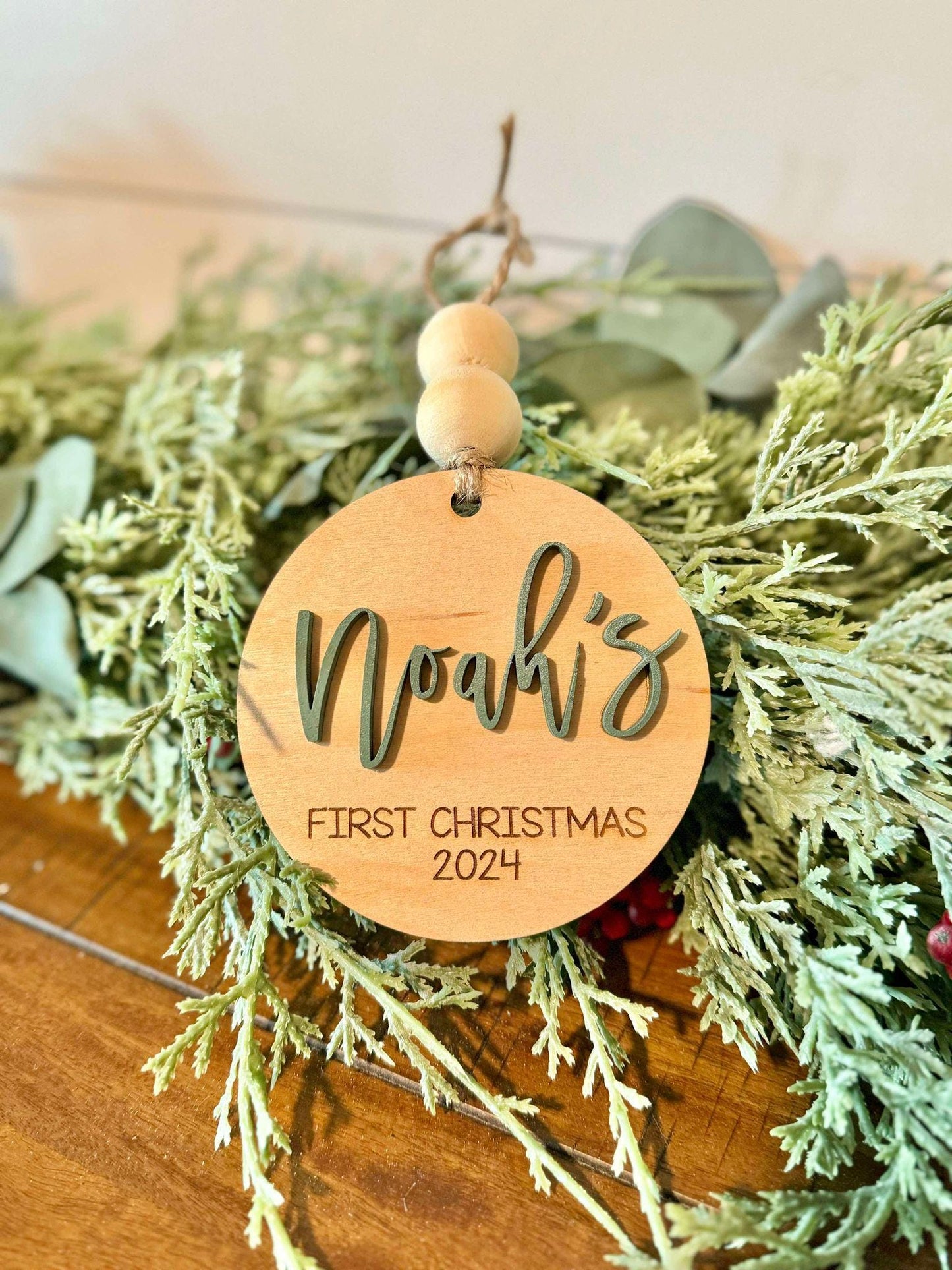 Baby's First Christmas Ornament, Personalized Baby Ornament 2024