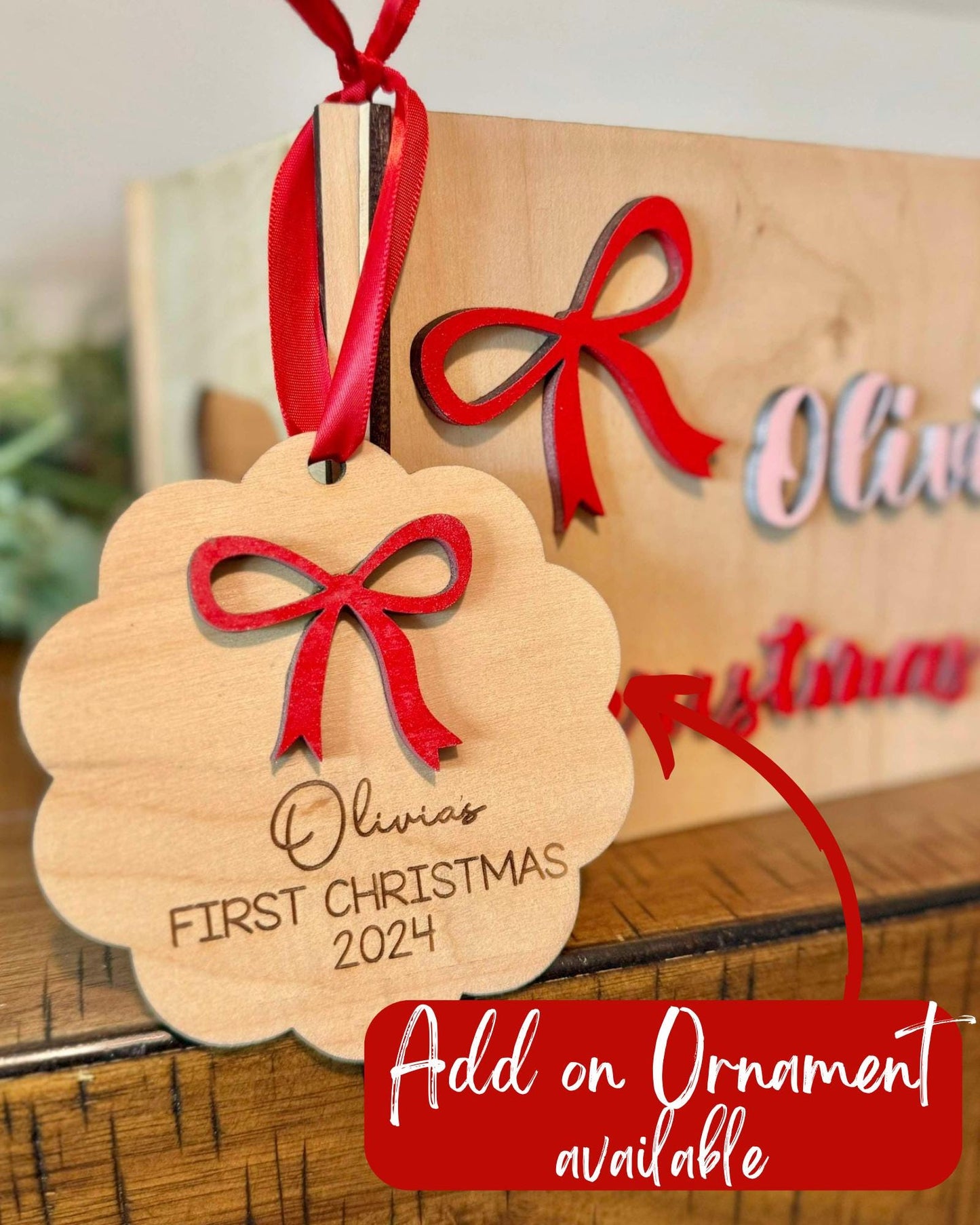 Christmas Eve Box, Girly Bow Christmas Eve Box for Girls, Christmas Gift Box