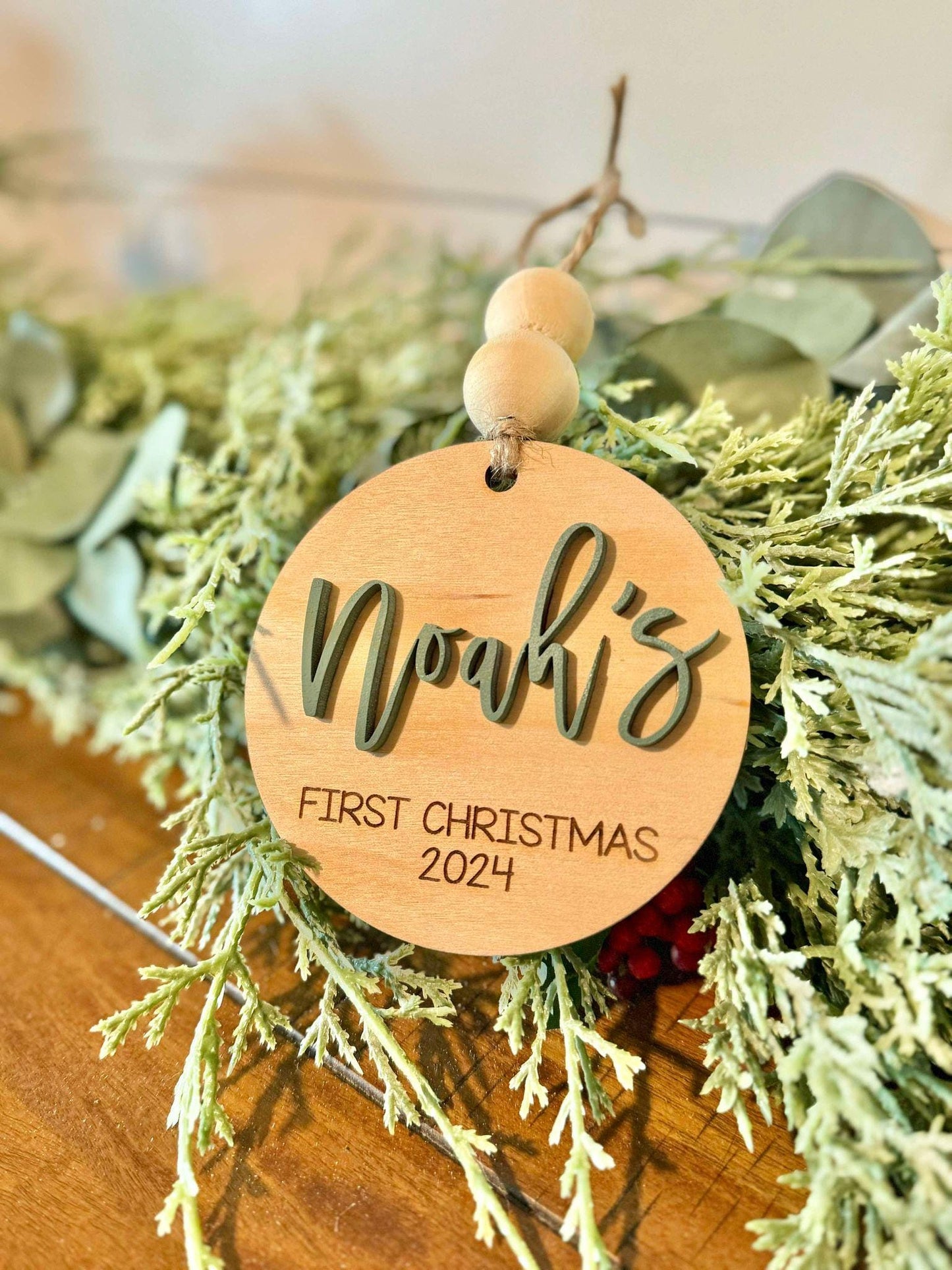 Baby's First Christmas Ornament, Personalized Baby Ornament 2024