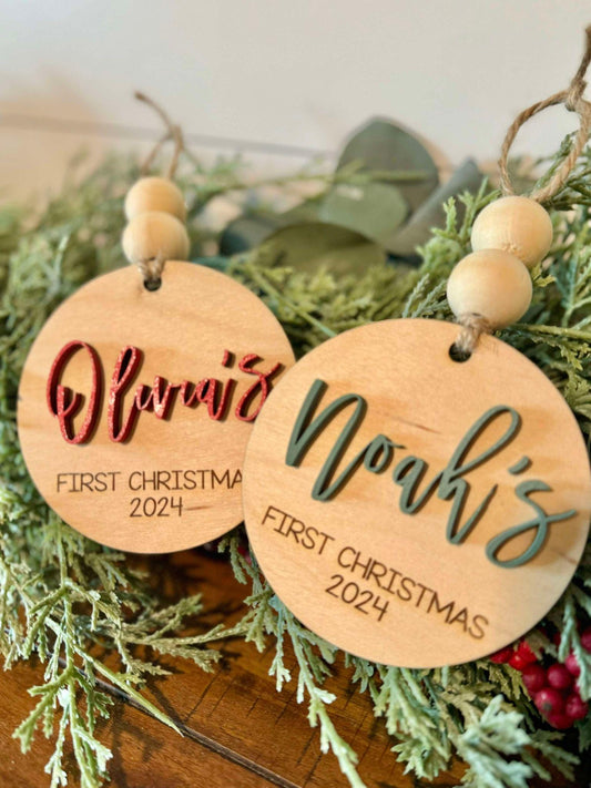 Baby's First Christmas Ornament, Personalized Baby Ornament 2024