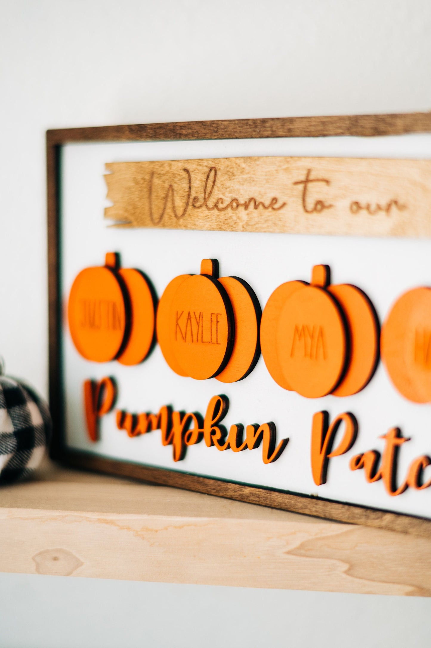Welcome to our patch - Personalized Family Fall Decor - Personalized Pumpkin Signs - Farmhouse Fall Decor - Fall Signs - Pumpkin Patch Signs