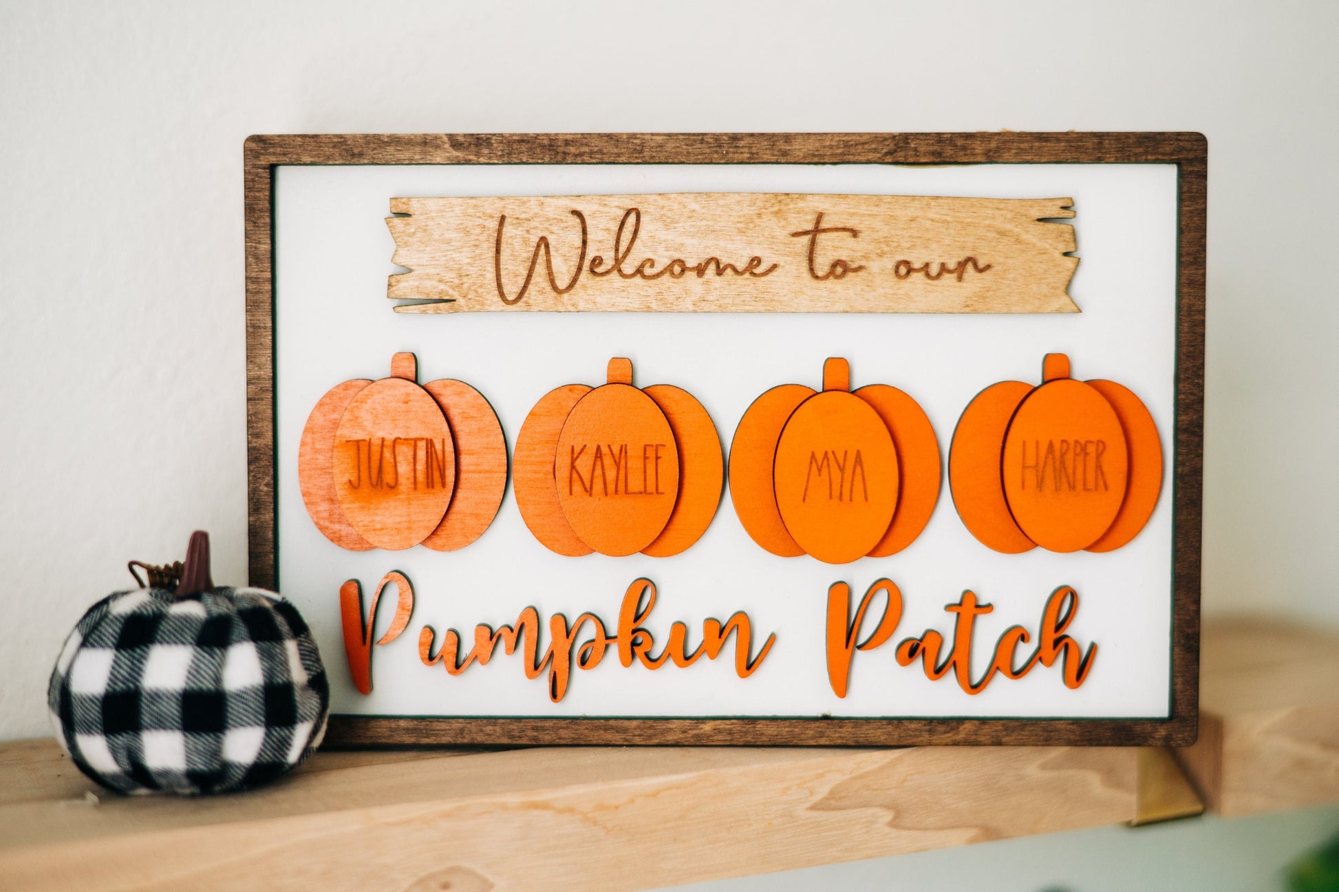 Welcome to our patch - Personalized Family Fall Decor - Personalized Pumpkin Signs - Farmhouse Fall Decor - Fall Signs - Pumpkin Patch Signs
