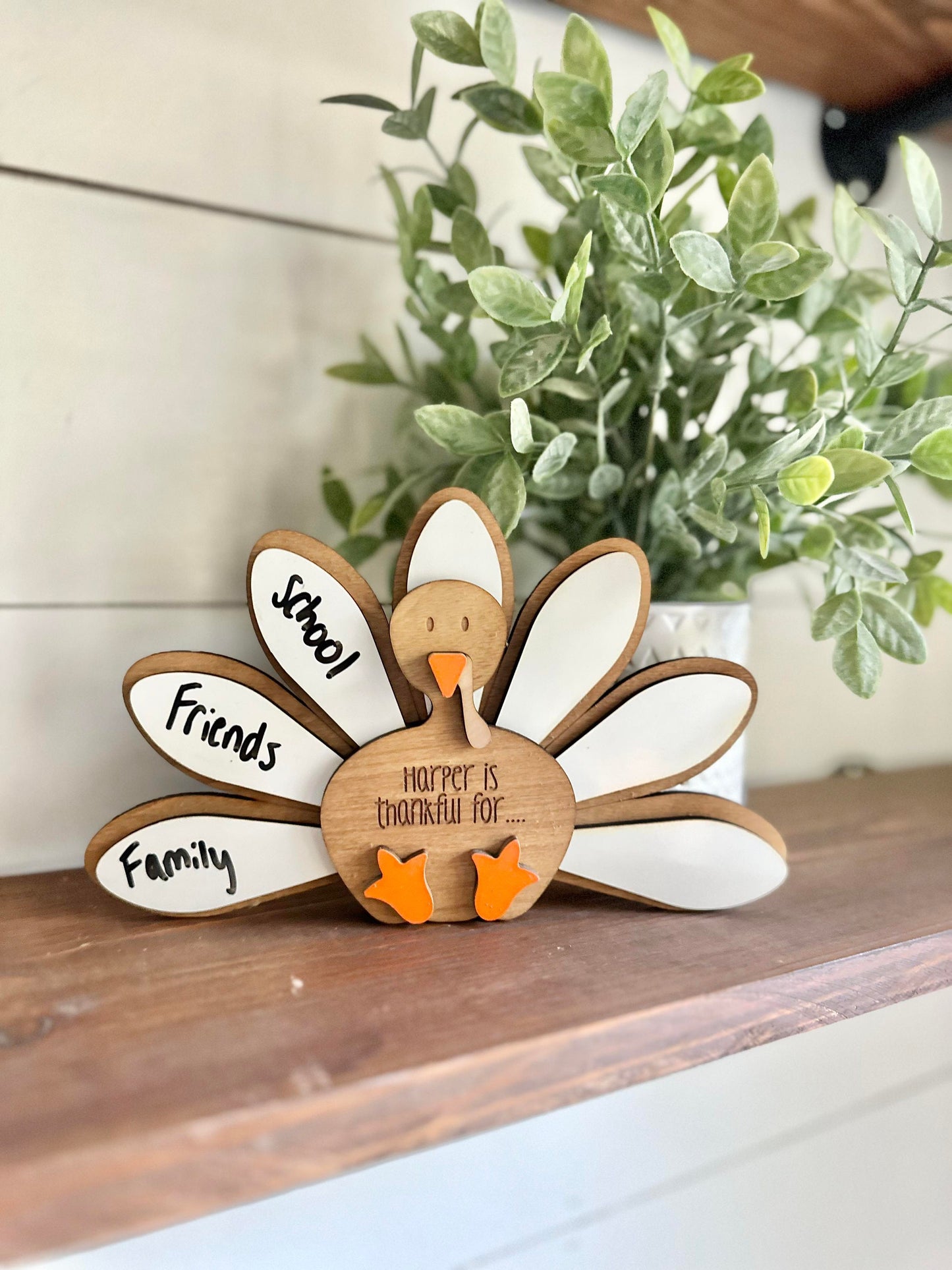 Thankful Turkey for Kids, Thankful Turkey for Families, Thanksgiving Table Decor, Thanksgiving Decor