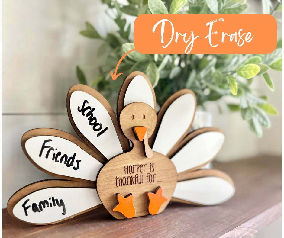 Thankful Turkey for Kids, Thankful Turkey for Families, Thanksgiving Table Decor, Thanksgiving Decor