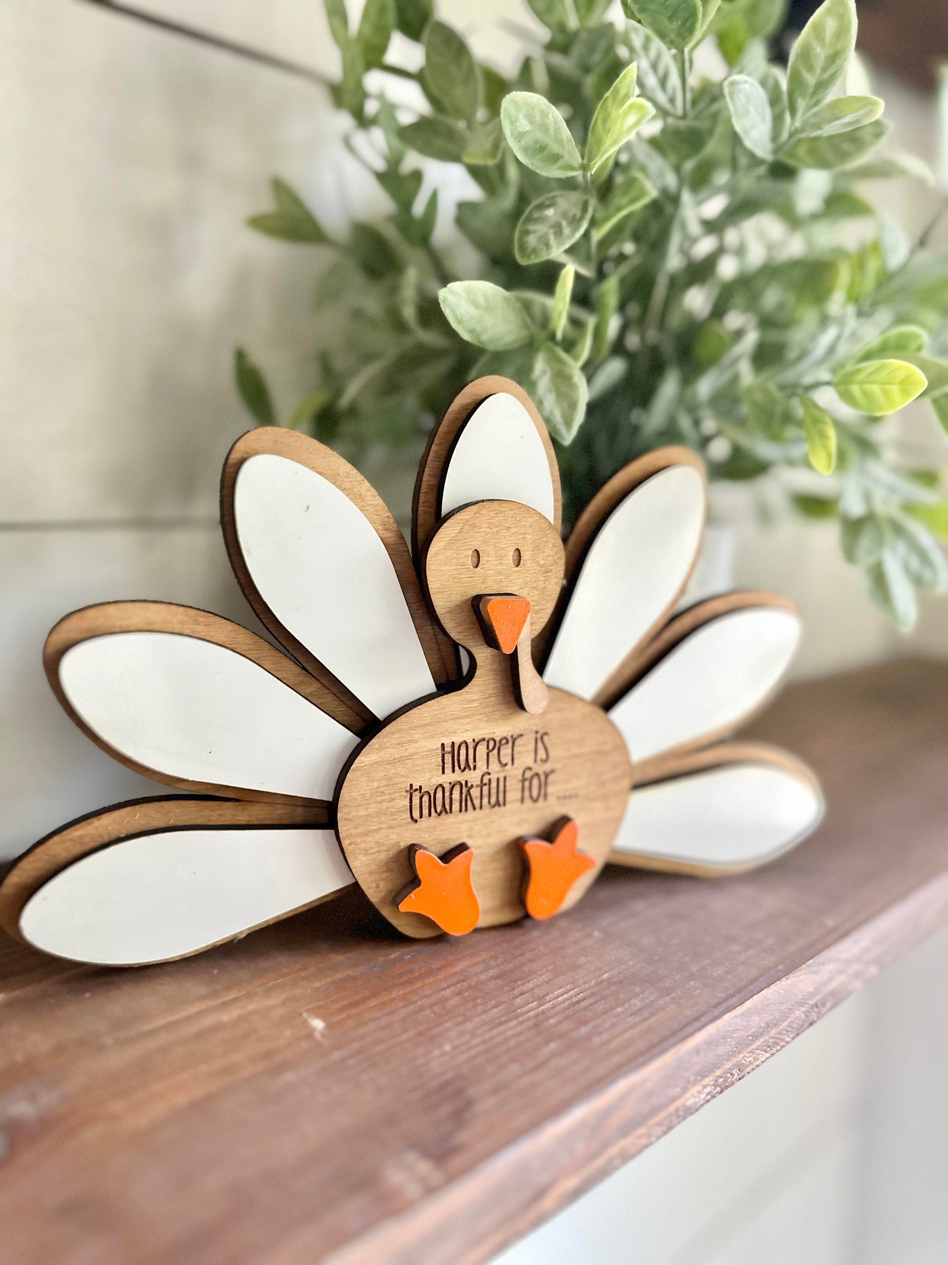 Thankful Turkey for Kids, Thankful Turkey for Families, Thanksgiving Table Decor, Thanksgiving Decor