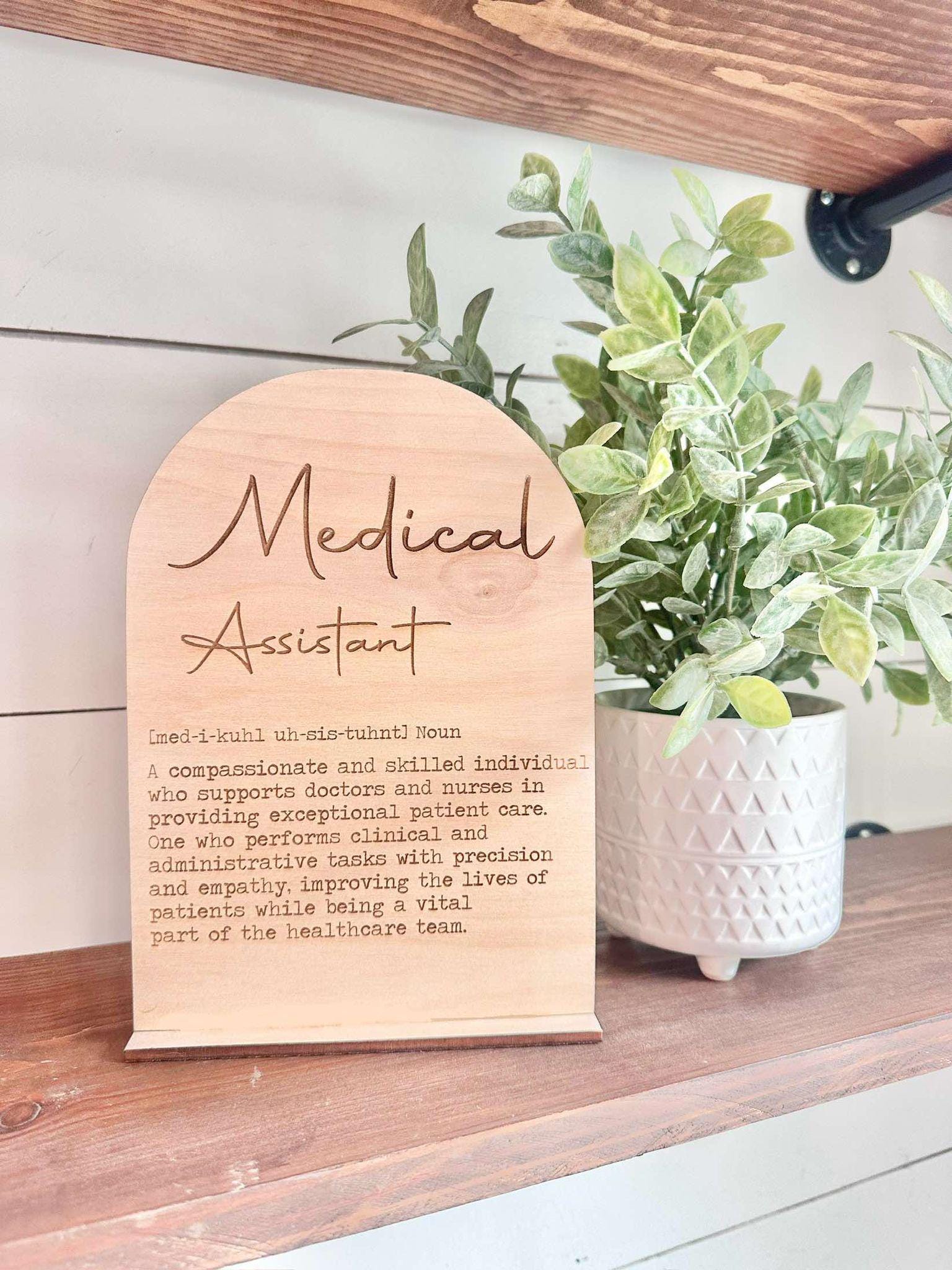 Medical Assistant Definition Sign, National Medical Assistant Day Gift, Medical Assistant Gift