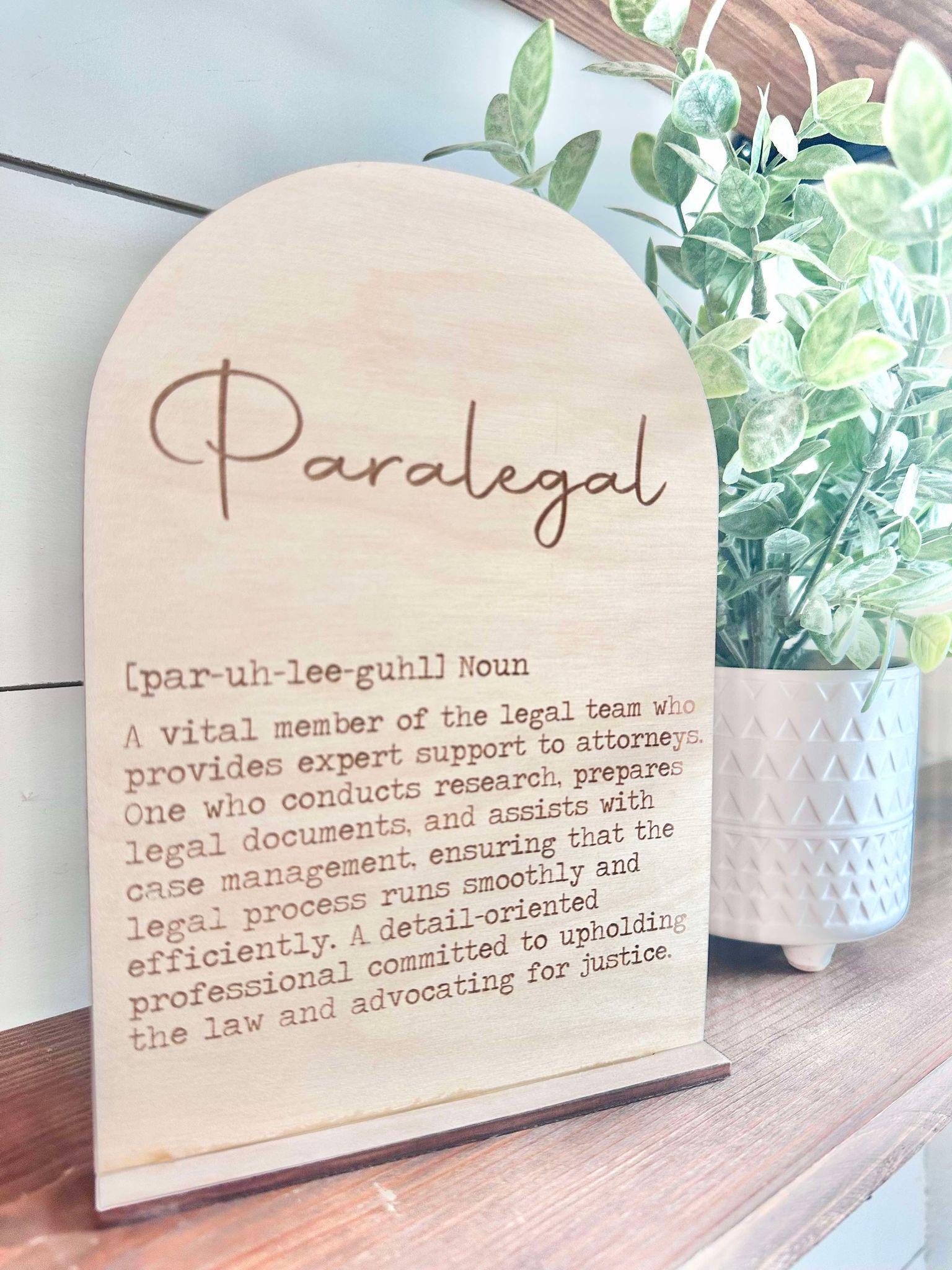 Paralegal Definition Sign, National Paralegal Day Gift, Paralegal Gift