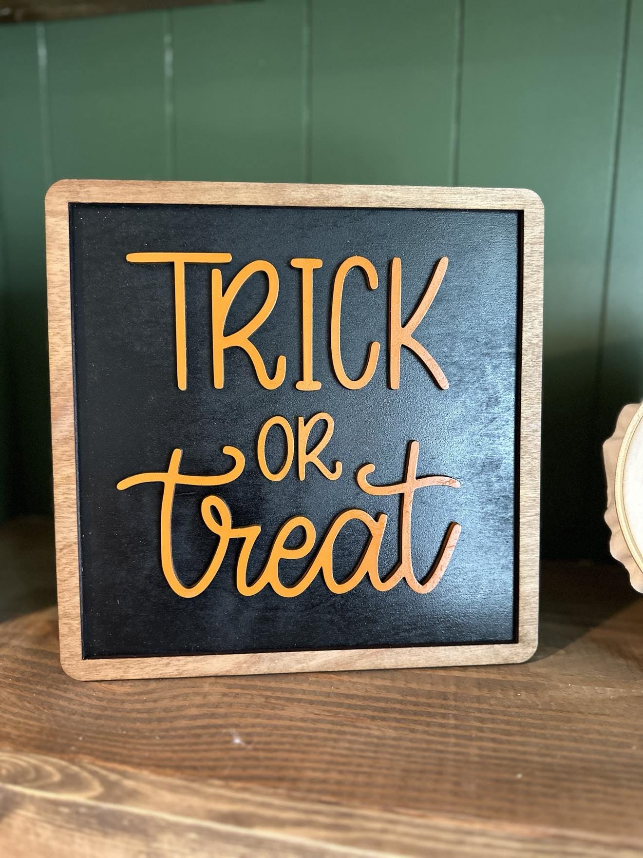 Trick or Treat Sign, Halloween Decor, Modern Farmhouse Halloween Decor